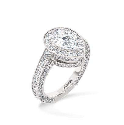 Anello Ama Donna in Oro bianco Diamante Lab Grown 2.46 Ct AMA-AN-204-16 - AMA-AN-204-16